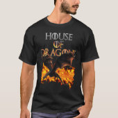 Dragons and Fire Cool Fantasy T-shirt (Voorkant)