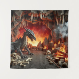 Dragon's Cave Art Tapestry Wandkleed