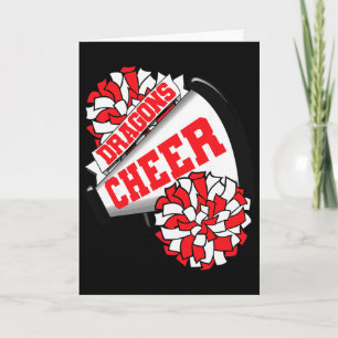 Dragons Cheer Ck naar School Cheerleading Spirit R Kaart