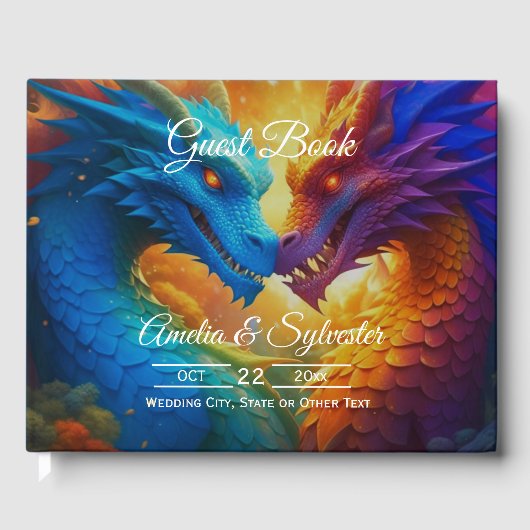 Dragons colorés dans Love Blue Mariage livre d'inv (Recto)