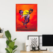 Dragons Dance of Love van Michelle Wilder Poster (Thuiskantoor)