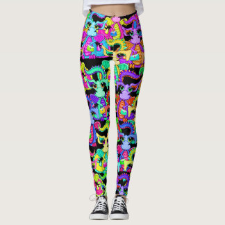 Dragons de dessin coloré Leggings