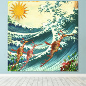 Dragons de mer Toile d'eau brute (Insitu (Plancher de Bois))