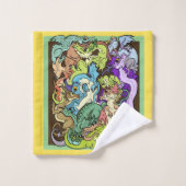Dragons De Parti Emballés (Gant de toilette)