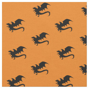Dragons DND Silhouettes Stof