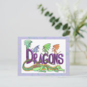 Dragons, dragons partout ! Carte postale (Debout devant)