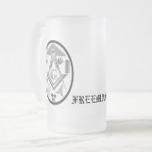 Dragons en Eagles, abstract S&C, FREEMASON Matglas Bierpul (Voorkant links)