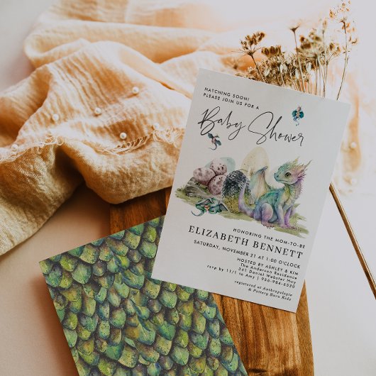 Dragons Fairy Tale | Dragon Eggs Baby shower Kaart