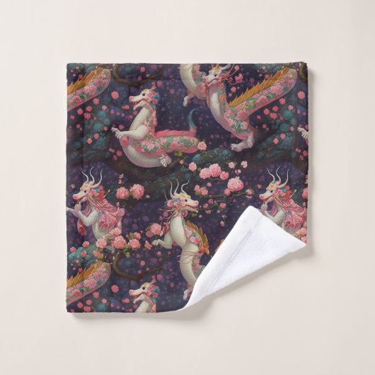 Dragons floraux géants (Gant de toilette)