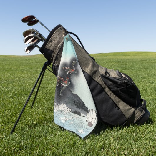 Dragon's Fury Zee Battle voor de berg Fuji Golfhanddoek (Groen)