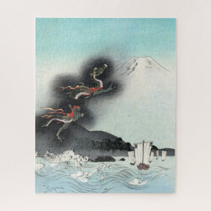 Dragon's Fury Zee Battle voor de berg Fuji Legpuzzel