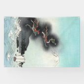 Dragon's Fury Zee Battle voor de berg Fuji Spandoek (Horizontaal)