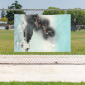 Dragon's Fury Zee Battle voor de berg Fuji Spandoek (Insitu)