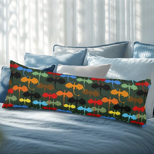 Dragons Green Flight Fantasy Lichaamskussen