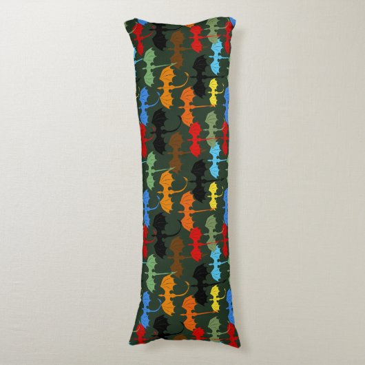 Dragons Green Flight Fantasy Lichaamskussen (Voorkant Verticaal)