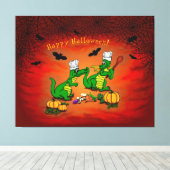 Dragons - Happy Halloween! Vandaag ga ik koken Canvas Afdruk (Insitu (Houten vloer))