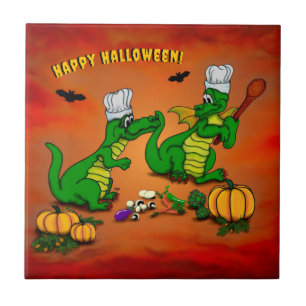 Dragons - Happy Halloween! Vandaag ga ik koken Tegeltje