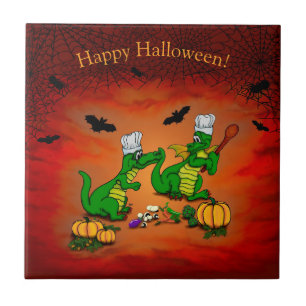 Dragons - Happy Halloween! Vandaag ga ik koken Tegeltje