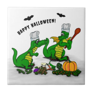 Dragons - Happy Halloween! Vandaag ga ik koken Tegeltje