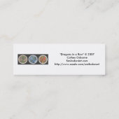 "Dragons in a Row"-Bladwijzer Mini Visitekaartje (Achterkant)