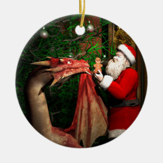 Dragons kerst keramisch ornament