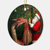 Dragons kerst keramisch ornament (Links)