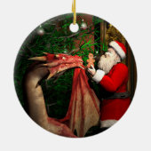Dragons kerst keramisch ornament (Achterkant)