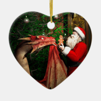 Dragons kerst keramisch ornament