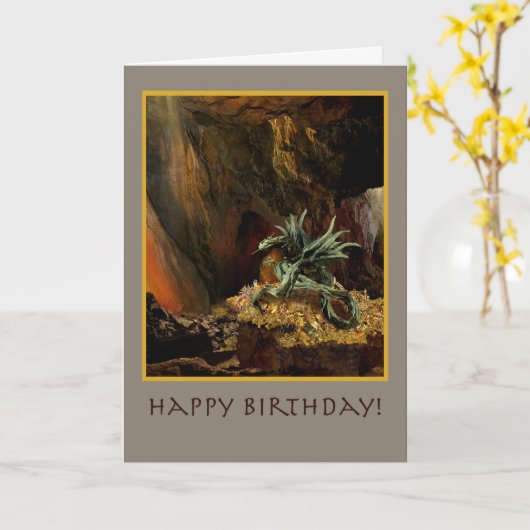 Dragon's Lair birthday card Kaart (Gele Bloem)