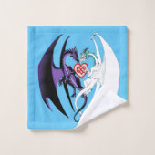 Dragons Love Heart Blue (Gant de toilette)