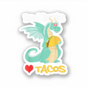 Dragons Love Tacos Sticker