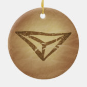 Dragon's Oogbescherming Germaans Keramisch Ornament (Achterkant)