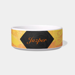 Dragons Oogmonogram Oranje en zwart Voerbakje