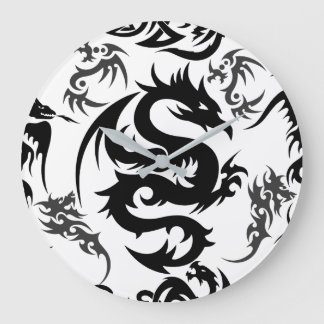 Dragons outline pattern 05.b.DOLP01 Grote Klok