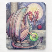 Dragon's Perch Fantasy Art Mousepad Muismat (Voorkant)