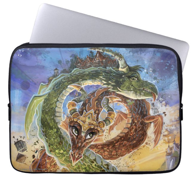 Dragons Rising Art Laptop Sleeve (Voorkant)