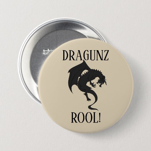 Dragons Rule! Ronde Button 7,6 Cm (Voorkant /achterkant)