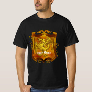 Dragons Schild Familiewapen Achternaam T-shirt