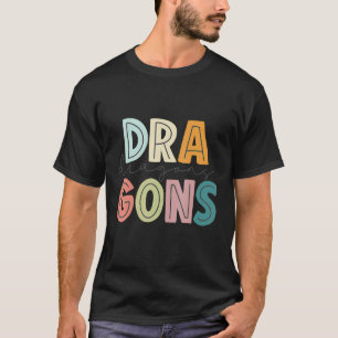 Dragons School Sports Fan Team Spirit Mascot T-shirt