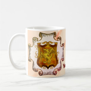Dragons Shield Family Crest Achternaam Koffiemok