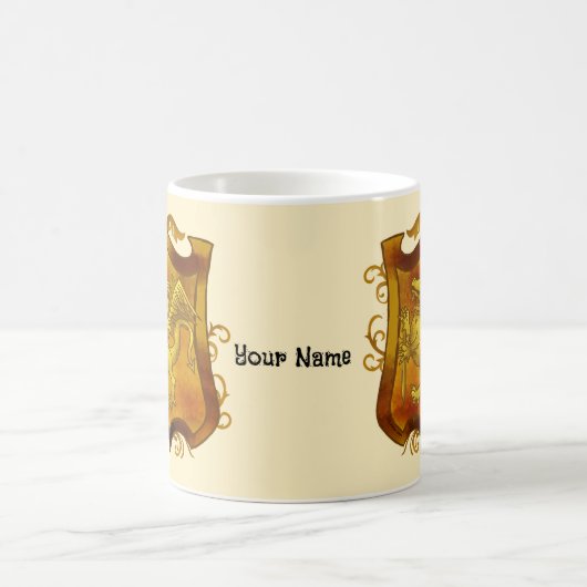 Dragons Shield Family Crest Achternaam mok (Center)