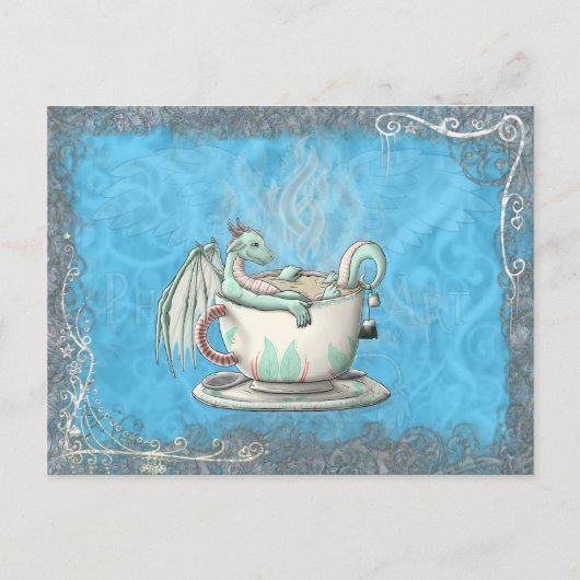 Dragons voor de theebeker: Peppermint Briefkaart (Voorkant)