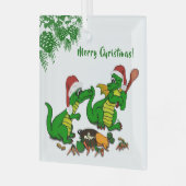 Dragons - Vrolijk kerstfeest! - Vandaag ga ik koke Glas Ornament (Voorkant links)