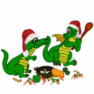 Dragons - Vrolijk kerstfeest! - Vandaag ga ik koke Staand Fotobeeldje