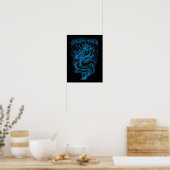 Dragons Wrath Blue Poster (Keuken)