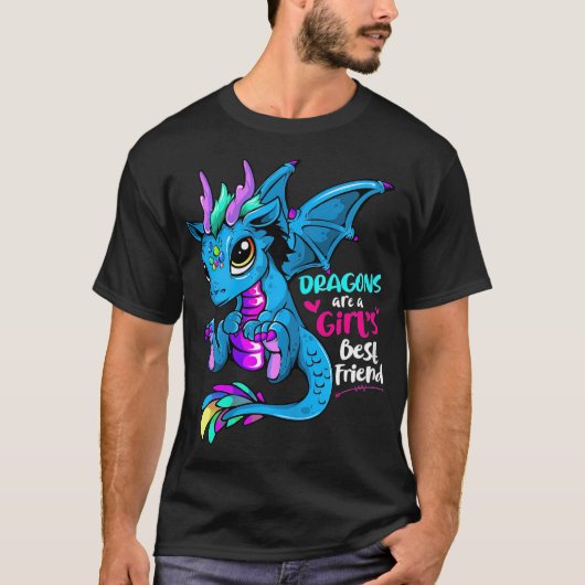 Dragons zijn de beste vriendin voor vrouwen en kin t-shirt (Voorkant)
