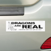 Dragons zijn echt! •Bumpersticker Bumpersticker (Op auto)