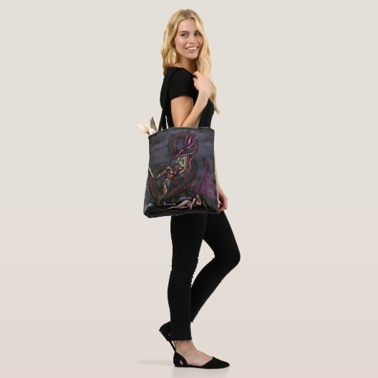 Dragonslayer Art Canvas tas (Op model)