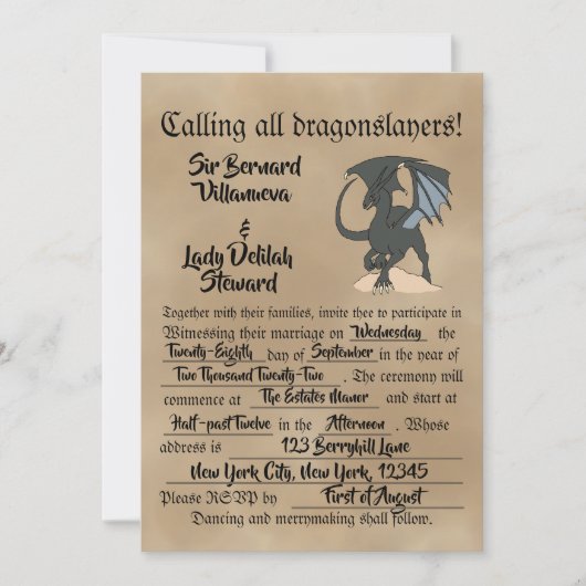 Dragonslayer Scroll Kaart (Voorkant)