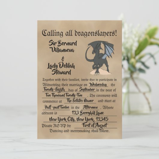 Dragonslayer Scroll Kaart (Staand voorkant)